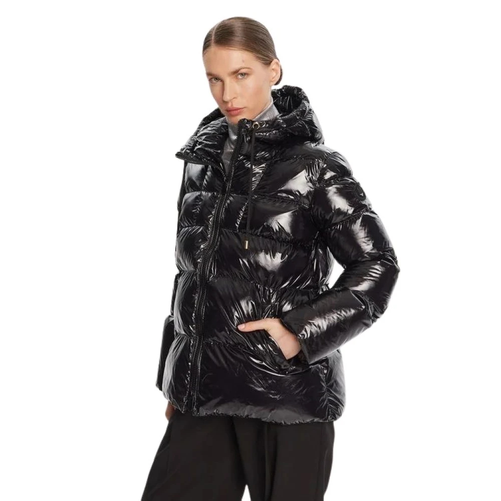 Pinko Damen Schwarz Eleodoro Caban Crystal Nylon C Jacke Eu Größe 38 / Uk Größe 10 - Bild 8