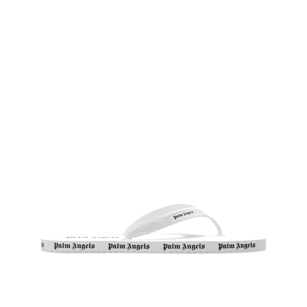 Palm Angels - Logo Geprägte Slides Mit Eckiger Spitze - Shoes - Damen - Weiß - 37 Eu - Bild 6