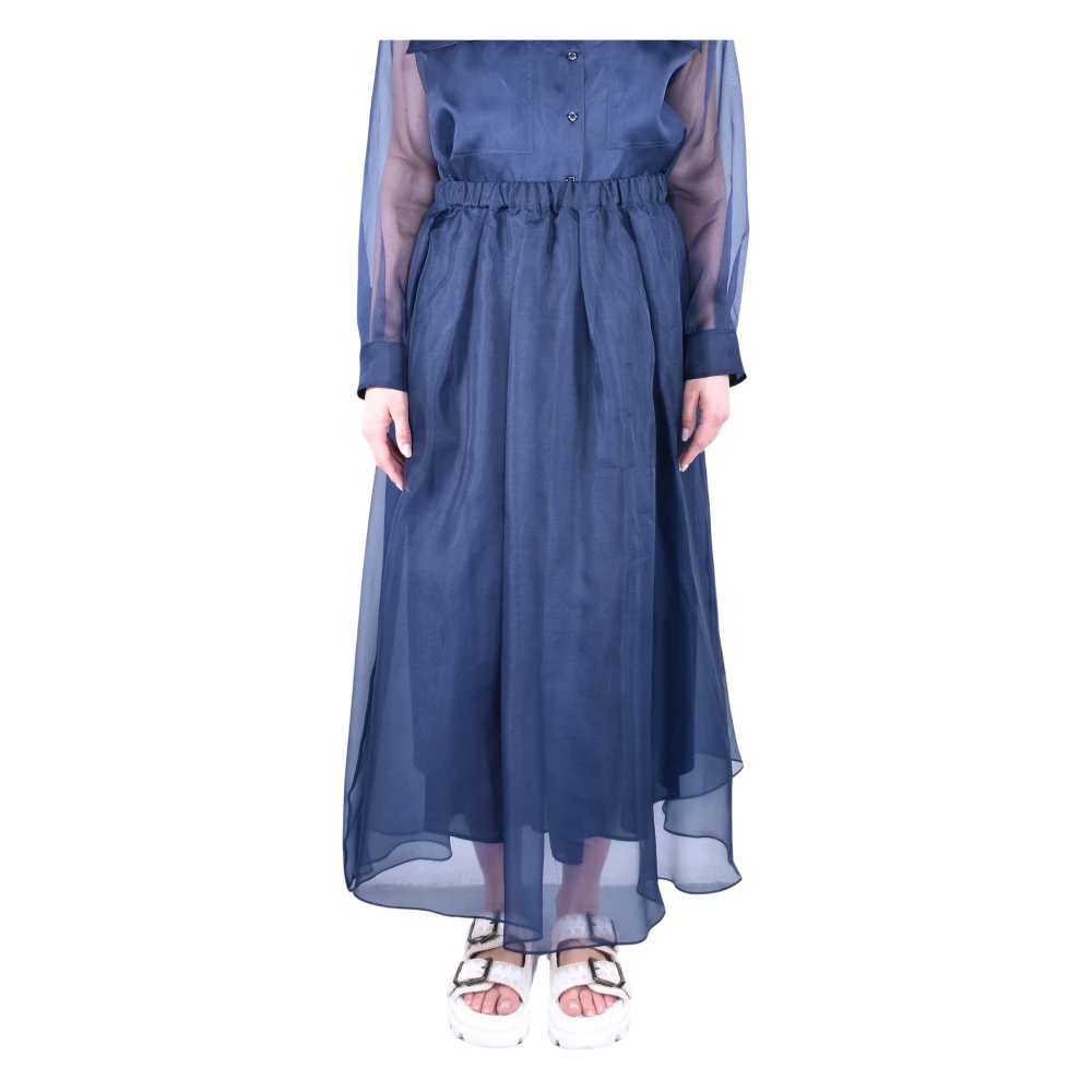 Weekend Max Mara - Wkdvisino Ausgestellter Rock - Skirts - Damen - Blau - S - Bild 7