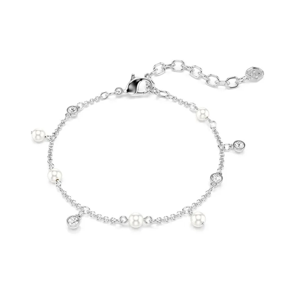 Swarovski Imber Armband, Kristallperle, Rundschliff, Rhodiniert Weiß - Bild 4