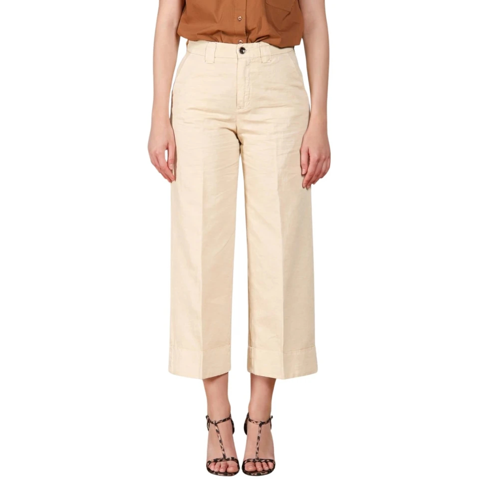 Mason's Damen Beige - New York Studio Cropped Chino Pants - Trousers - 2XS