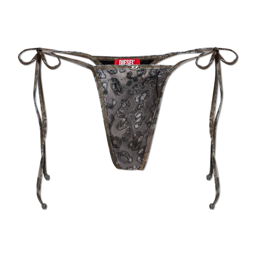 Diesel Damen Grau - Demy-Utlt Bikinihose Mit Muster Und Bändern - Swimwear - Xl