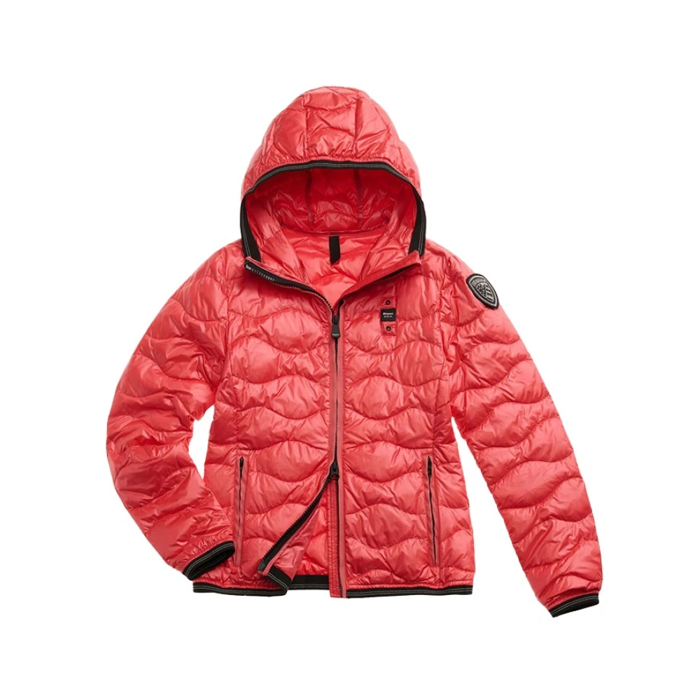 Blauer Damen Rot - Spring Hooded Puffer Jacket Camelia - Jackets - Xl