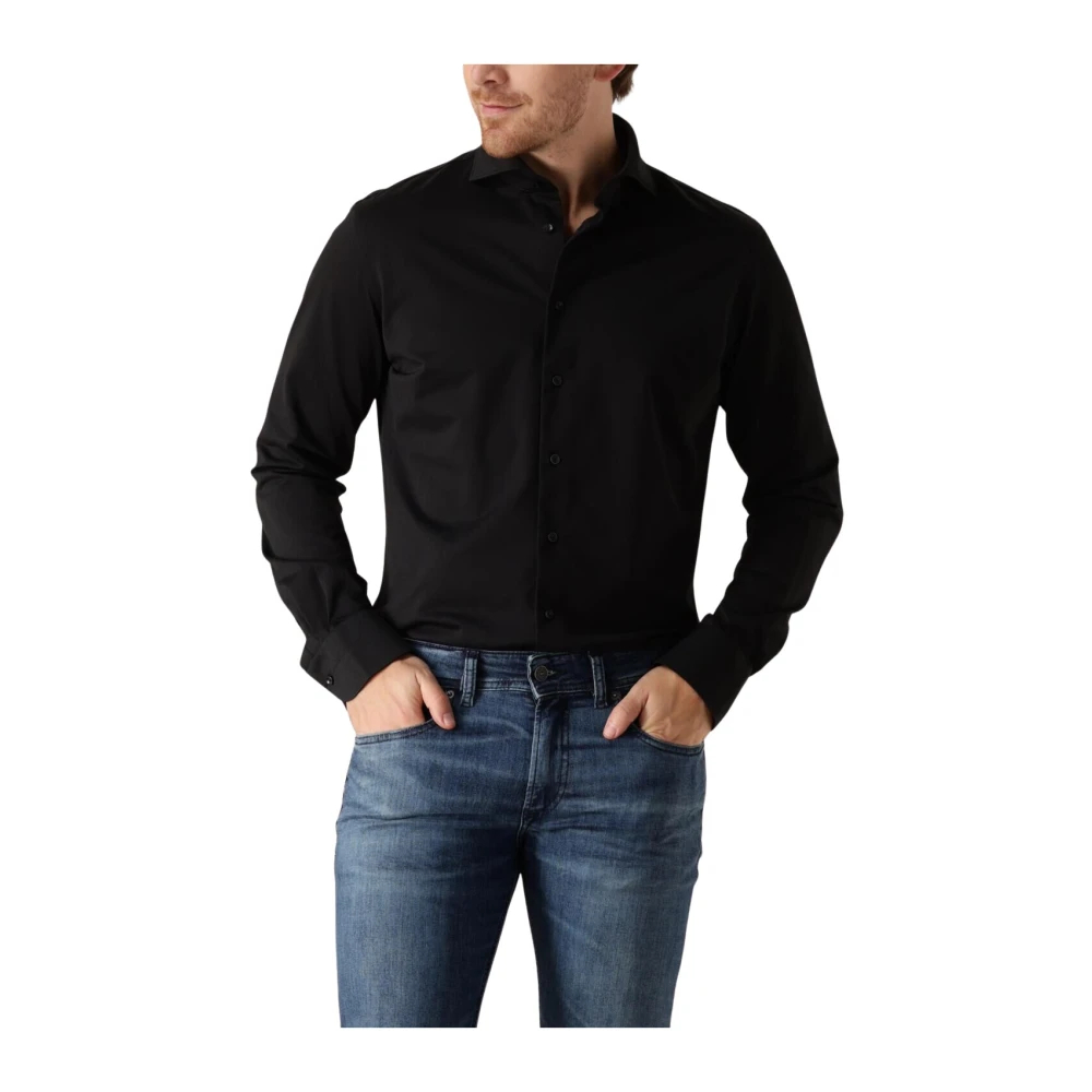 Profuomo Japanese Knitted Hemd Schwarz - Größe 40 (M) - Bild 6