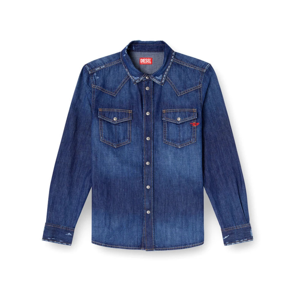 Diesel Herren Blau - Camicia In Denim D-Vega - Shirts - Xl