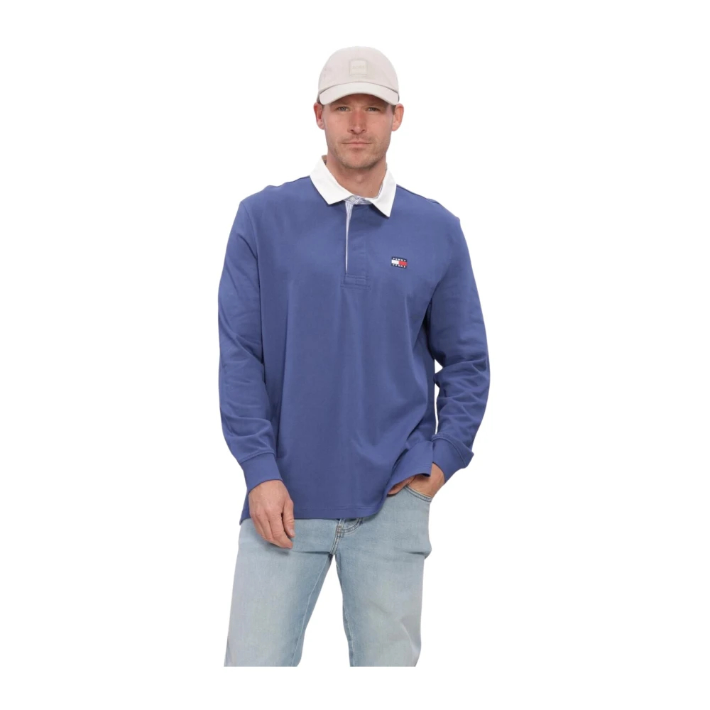 Tommy Jeans - Herren - Rugbyshirt - L - Rauchblau - Bild 4