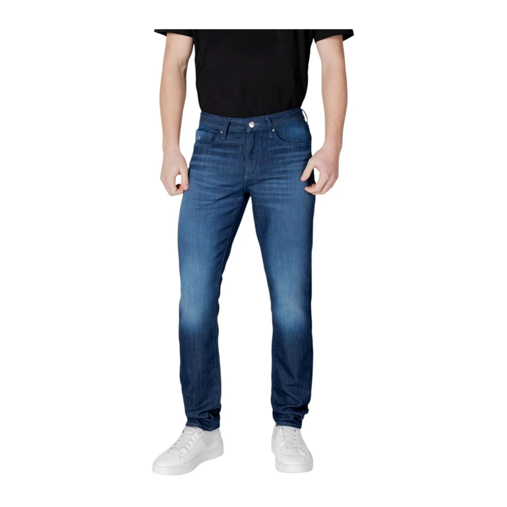 Armani Exchange Herren Blau - Plain Jeans Mit Used-Effekt - Jeans - W38 L32