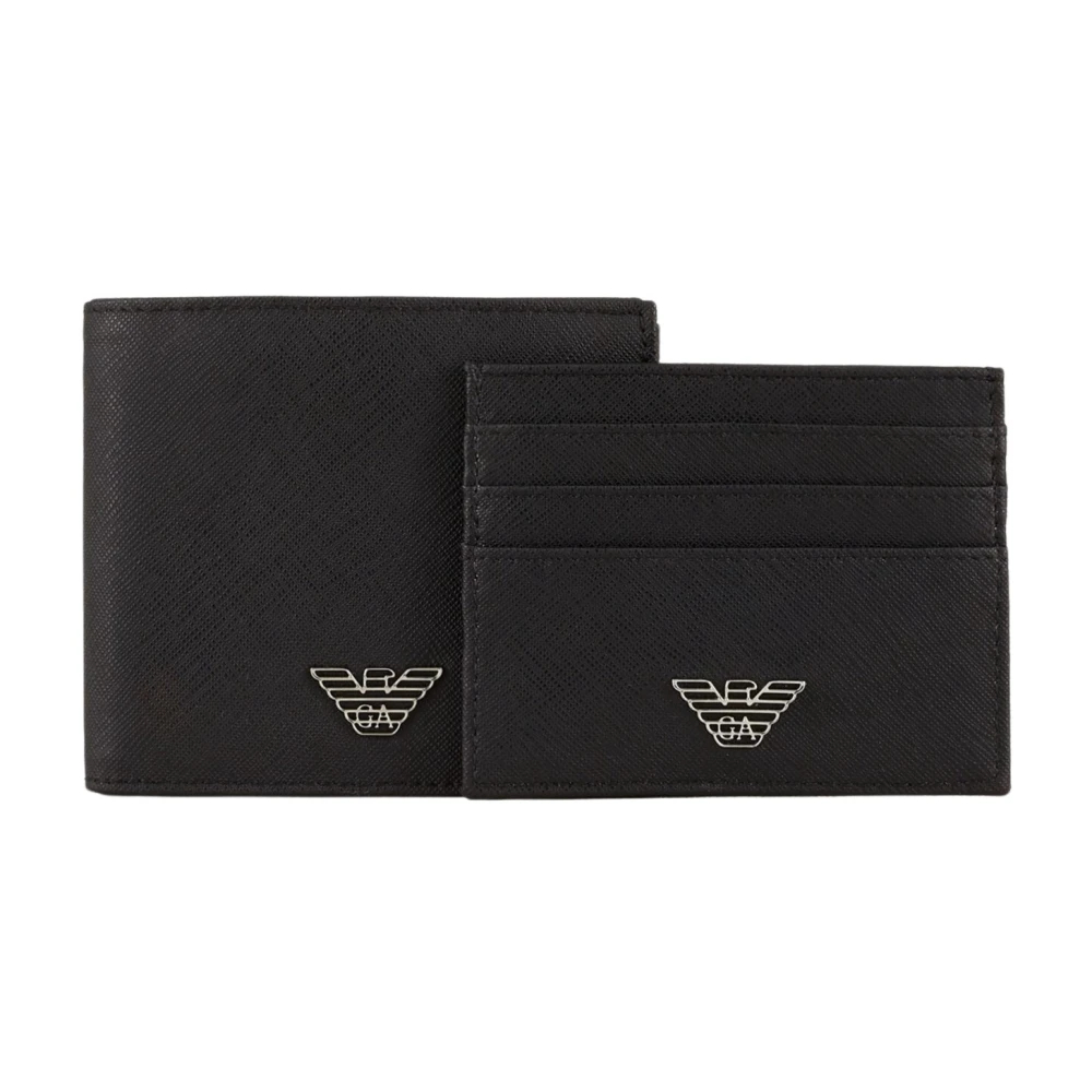 Emporio Armani Unisex Schwarz - Herren Geldbörsen-Set Mit Logo-Details - Accessories - K -One Size