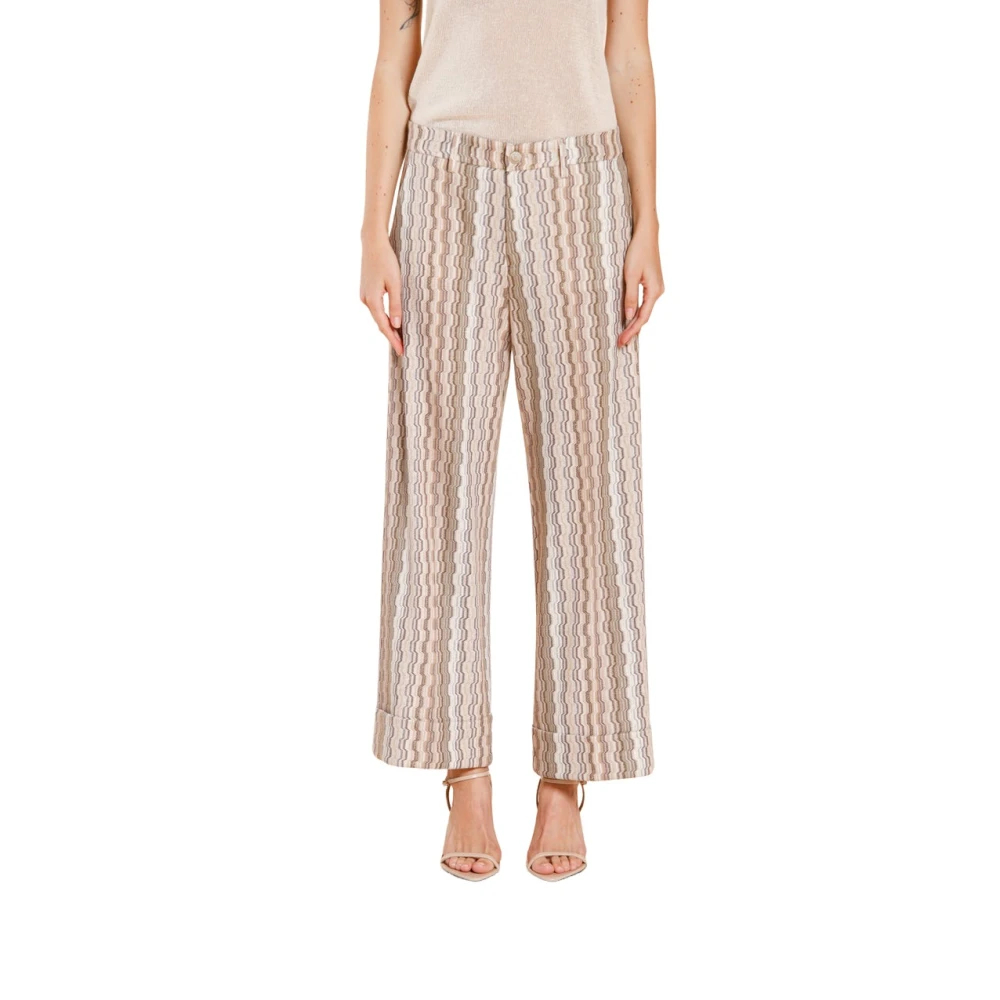 Mason's Damen Beige - New York Studio Cropped City Chino Hose - Trousers - 2XL