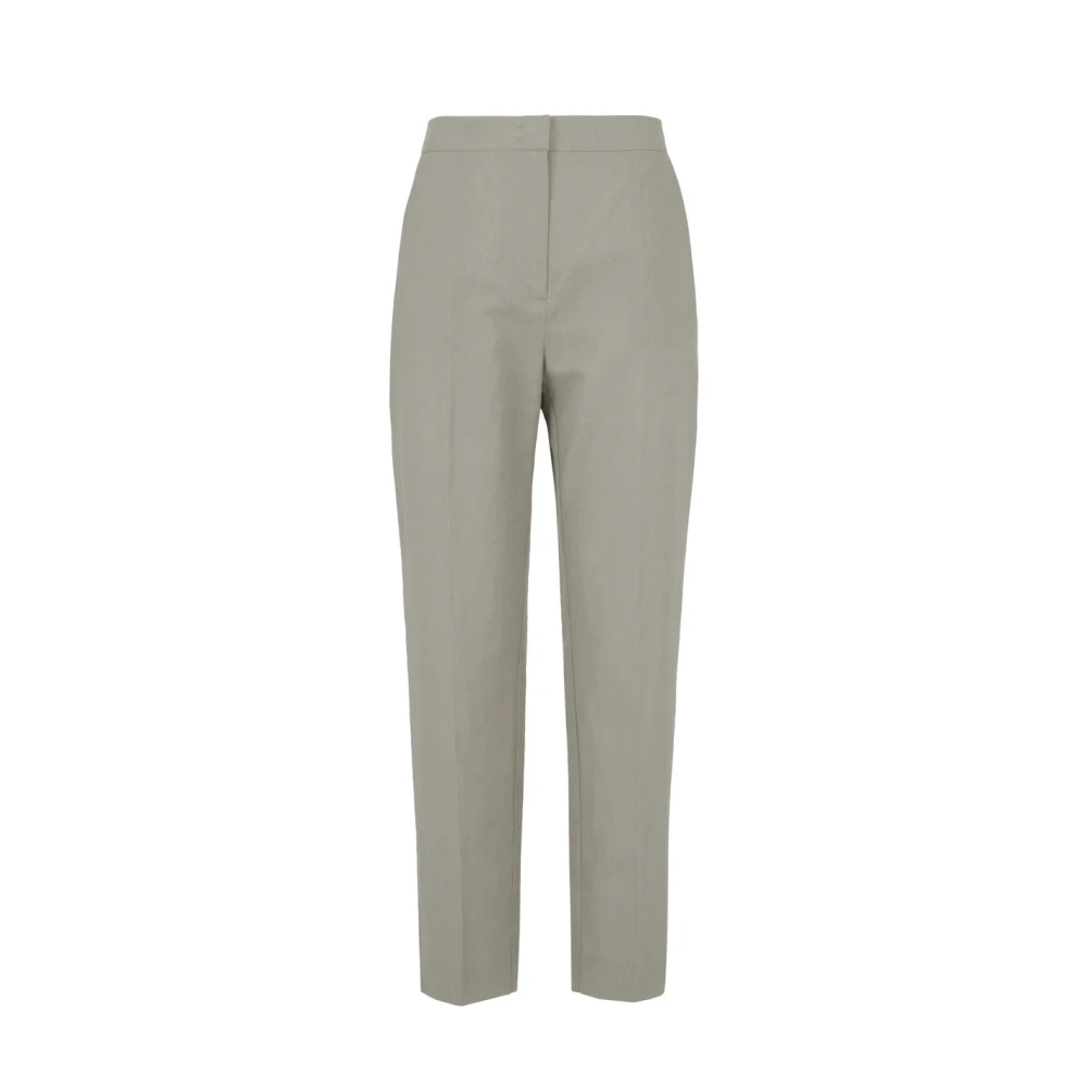 Bomboogie Damen Beige - Schmal Geschnittene Leinen- Und Baumwollhose - Trousers - Xl