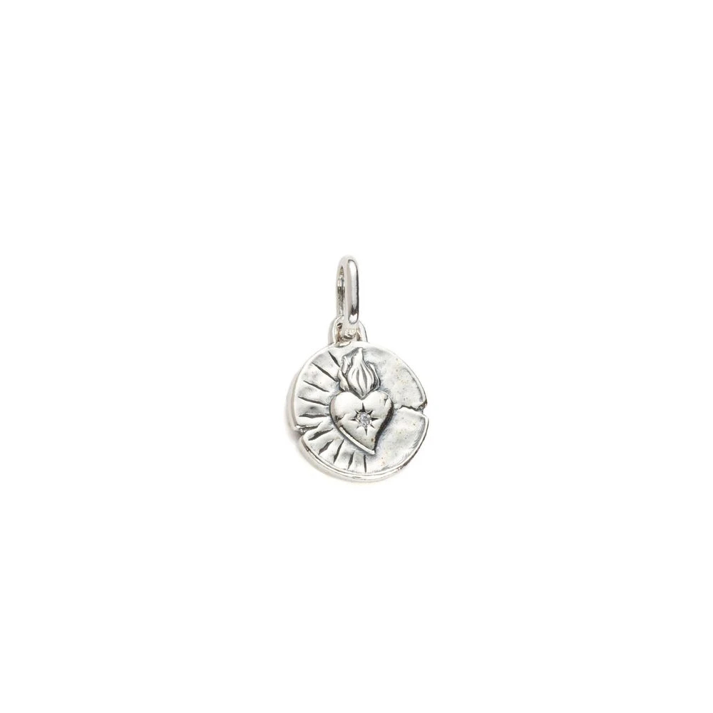PANDORA Charm Anhänger Bead Runde Platte mit Herz 925 Sterlingsilber 793975C01 - Bild 3