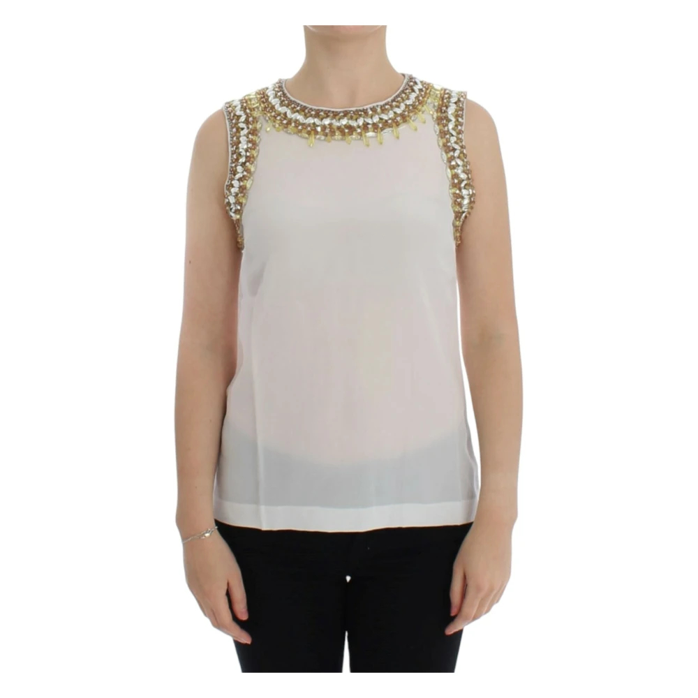 Dolce & Gabbana Damen Weiß - Seidenbluse - Tops - S