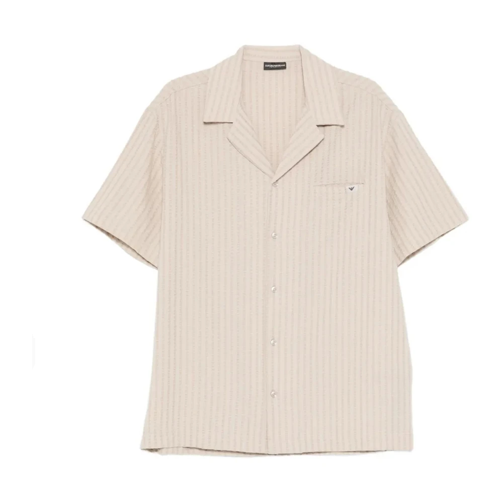 Emporio Armani Herren Beige - Kurzarmhemden - Shirts - M