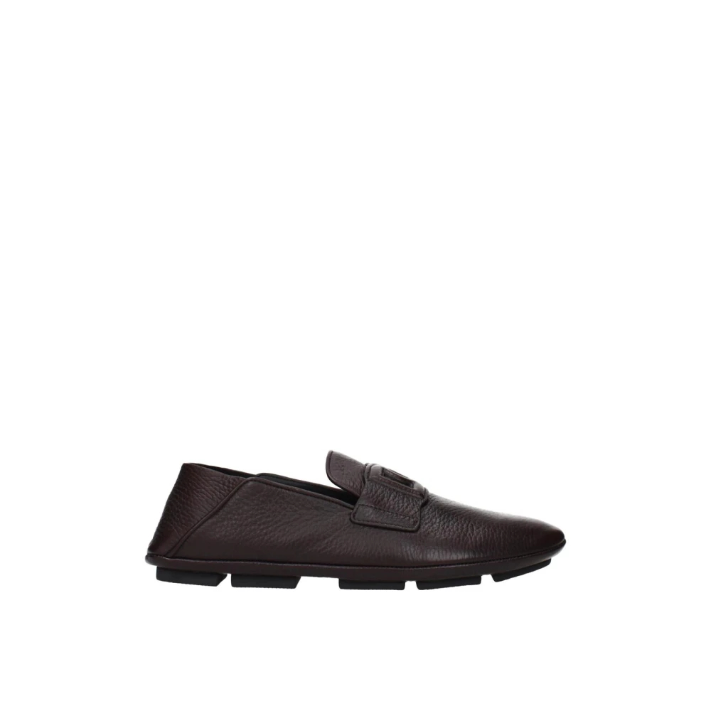 Dolce & Gabbana Herren Braun - Leder-Slipper Loafer - Shoes - 41 Eu