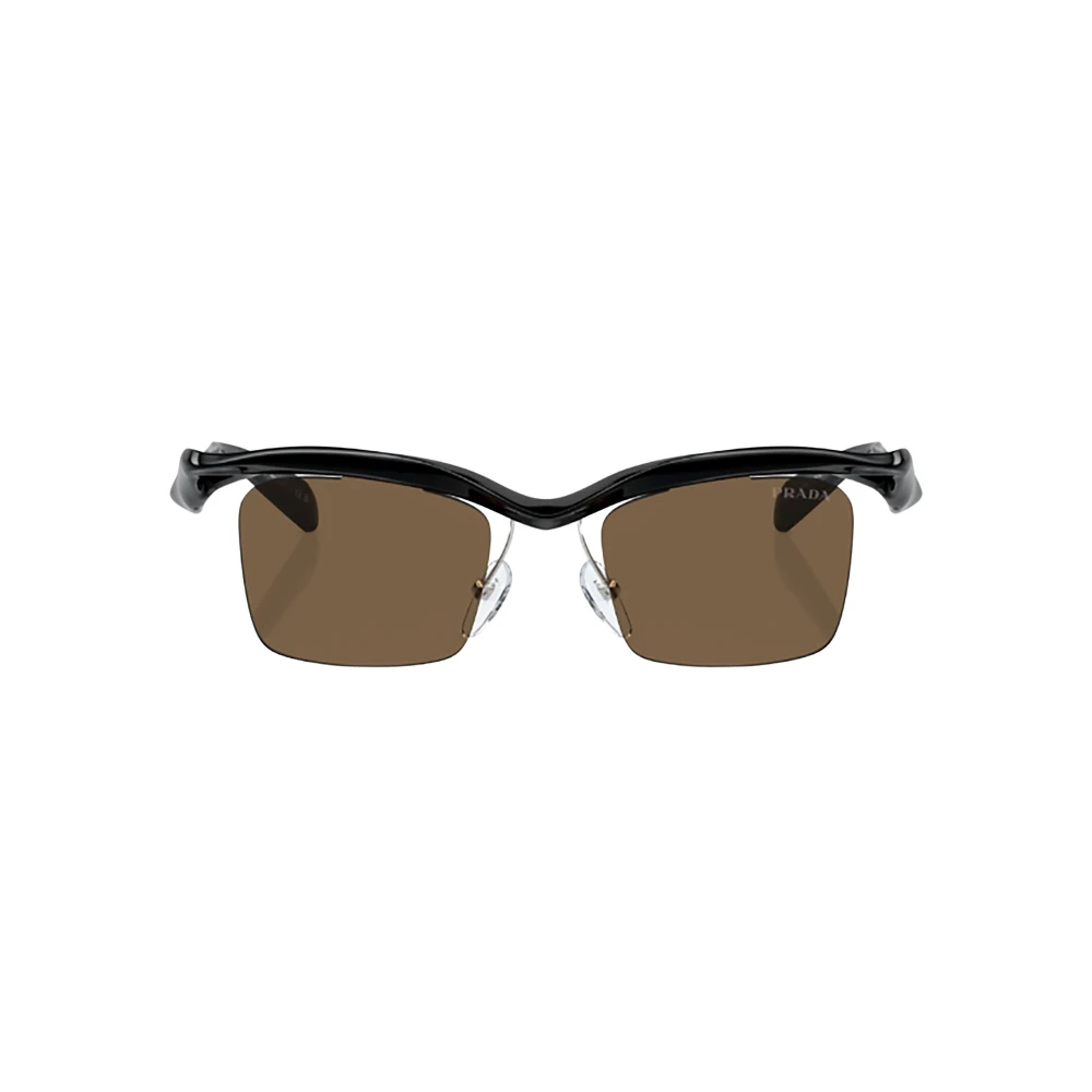 Prada Herren Braun Pr A15s 1Ab8c1 Sonnenbrillen Nylon Schwarz Quadratisch Normal - Bild 3