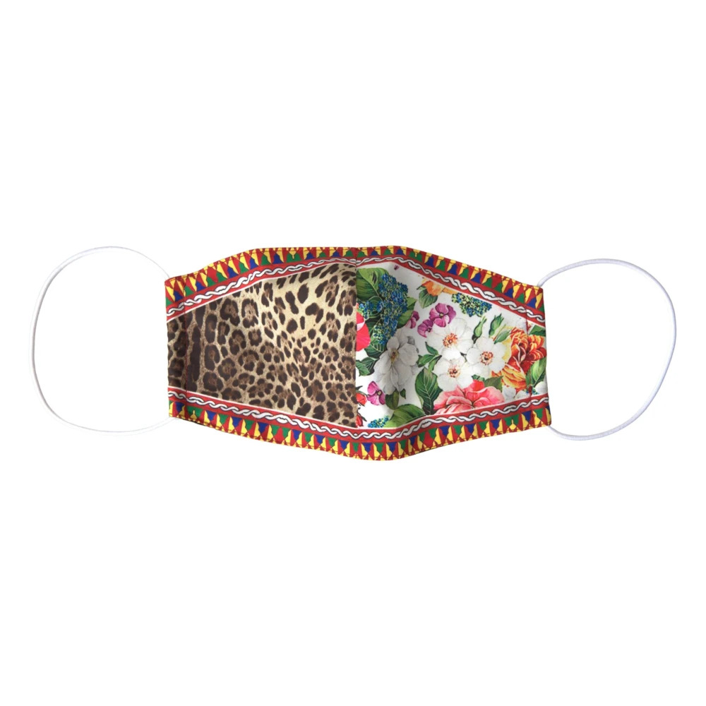 Dolce & Gabbana Damen Multicolor - Leoparden Blumen Gesichtsmaske - Accessories - Mehrfarbig - One Size