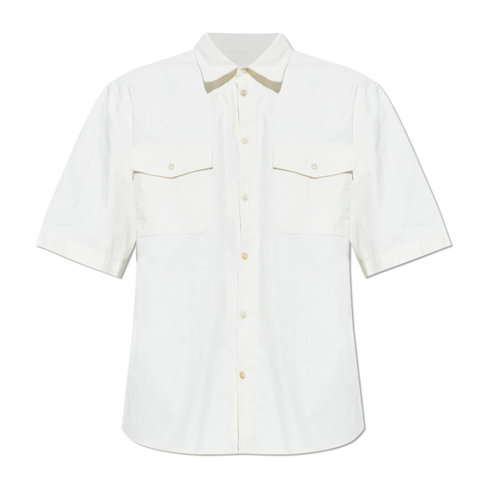 Dsquared2 Herren Weiß - Leinen Kurzarmhemd - Shirts - 2XL