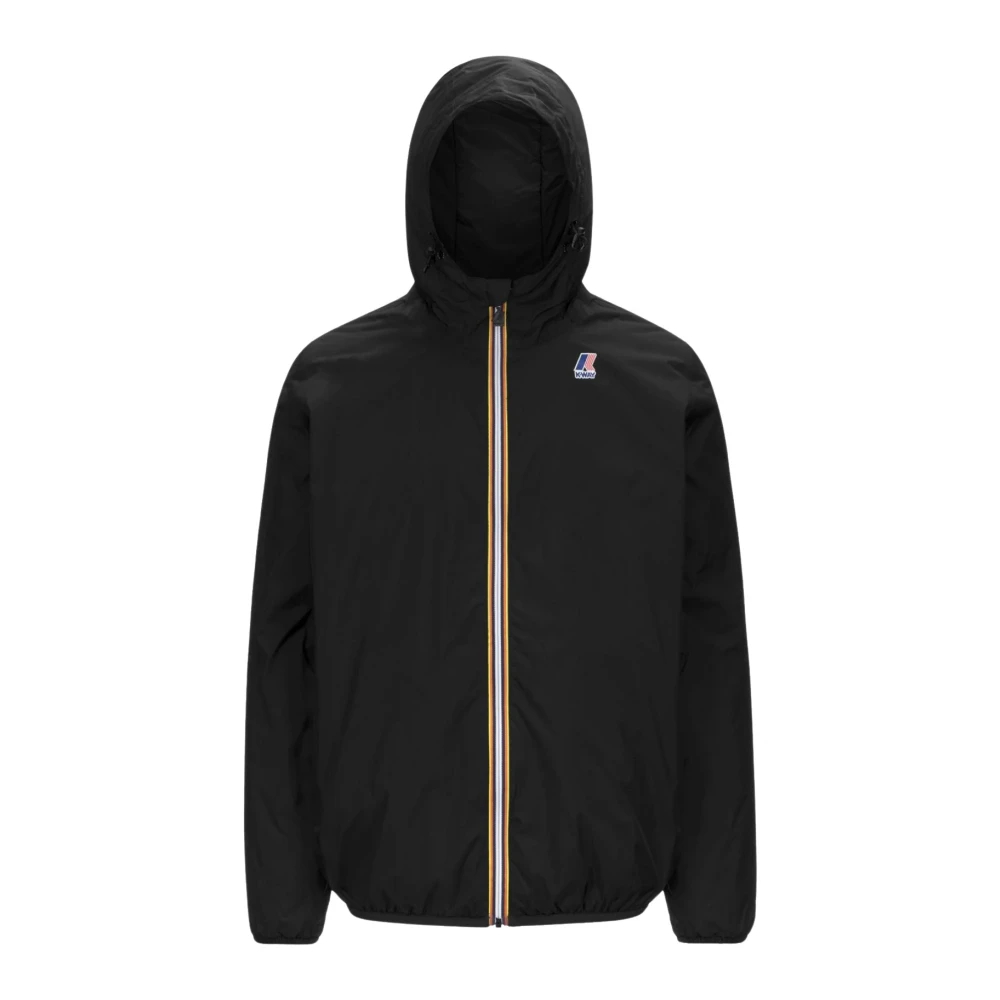 K-Way Herren Schwarz Jacke Mikrofaser Unifarben - Bild 3