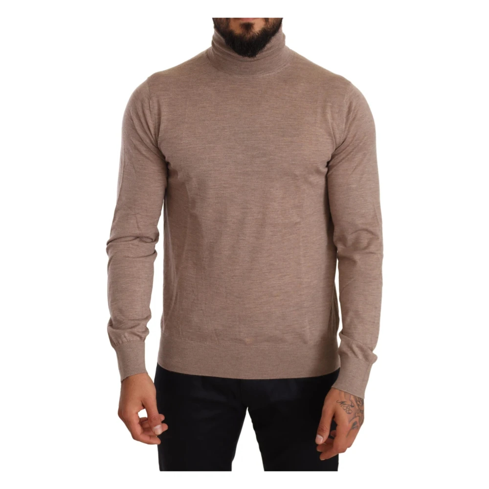 Dolce & Gabbana Herren Braun - Cashmere Rollkragenpullover - Knitwear - L