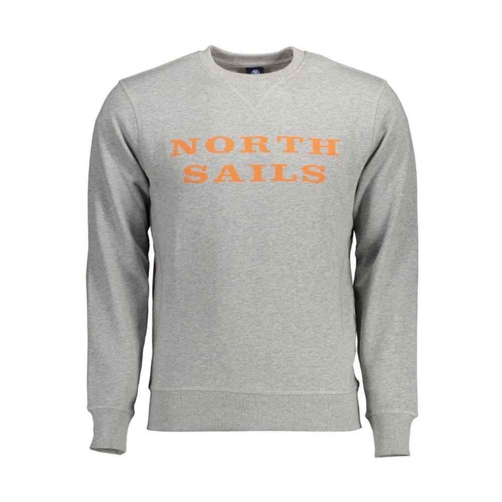 North Sails, Herren, Pullover, Grigio Cotton Men Sweatshirt, Grau, (L) - Bild 6
