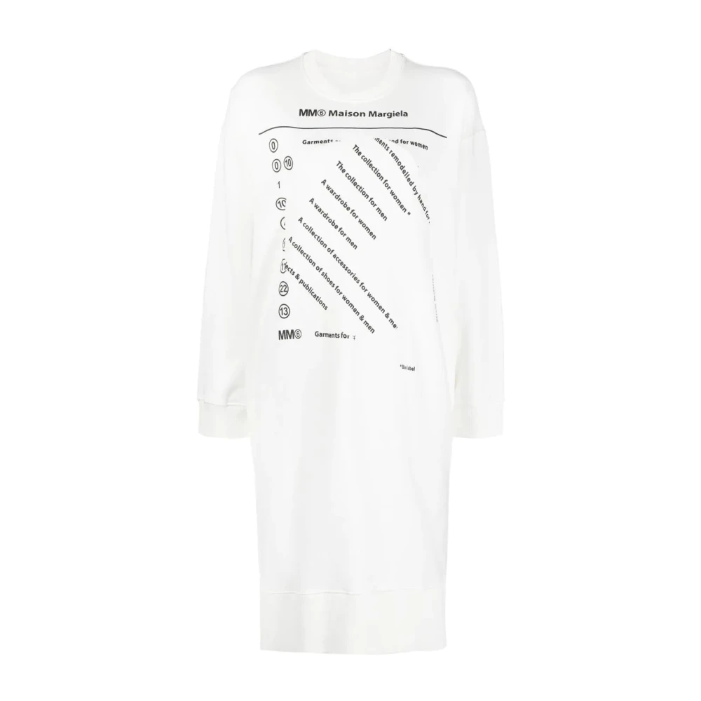 Mm6 Maison Margiela Damen Weiß - Lässiges Es Baumwoll-Midikleid - Dresses - S