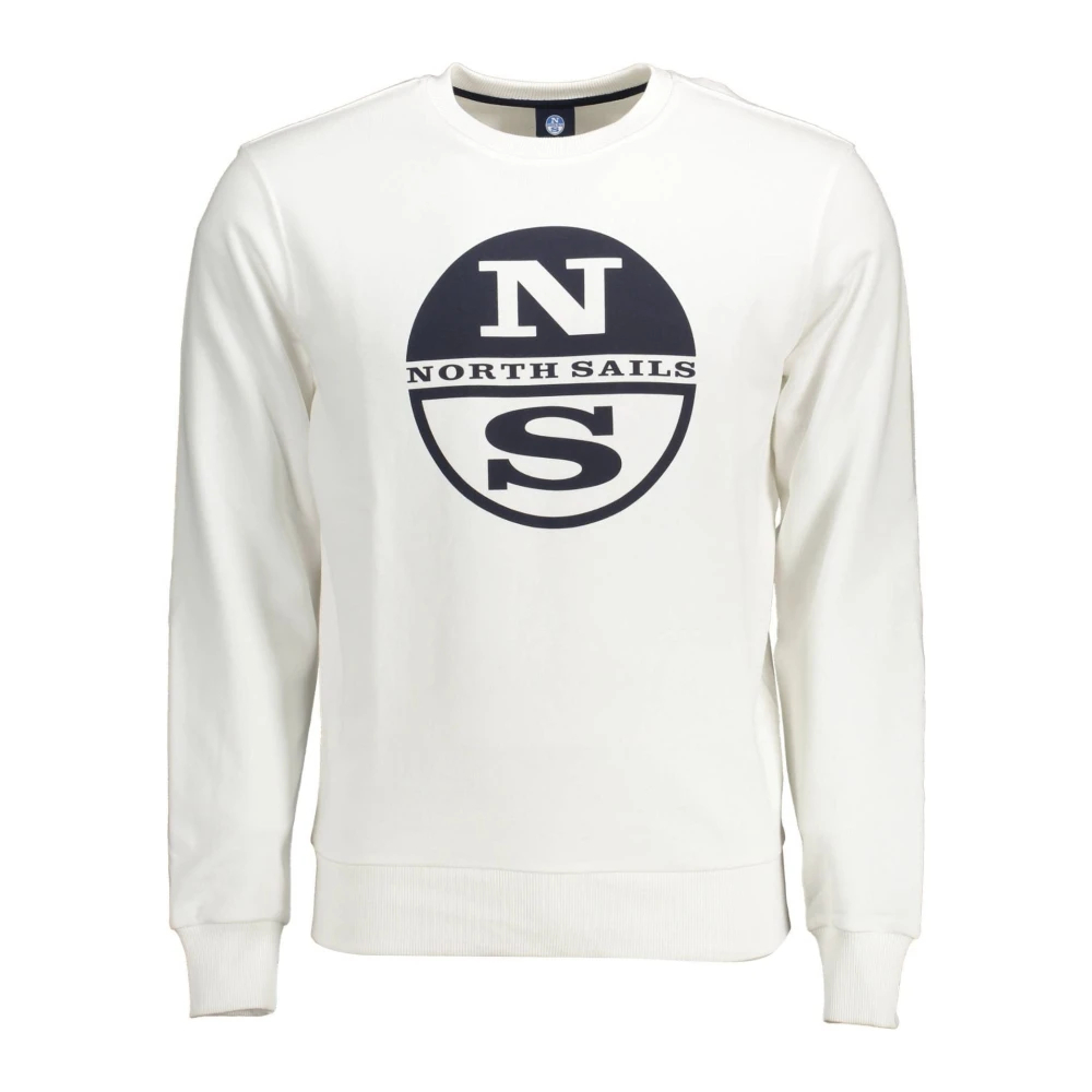 North Sails, Herren, Pullover, Bianco Cotton Men Sweatshirt, Mehrfarbig, Weiss, (S) - Bild 10