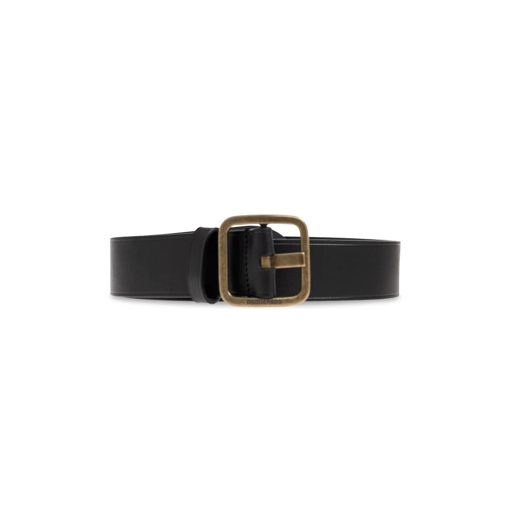 Dsquared2 Damen Schwarz - Plaque Belt - Accessories - K - 80 Cm