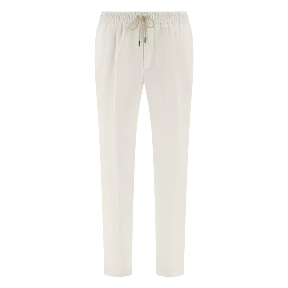 Boggi Milano Herren Weiß - City Leinenhose - Trousers - Xs