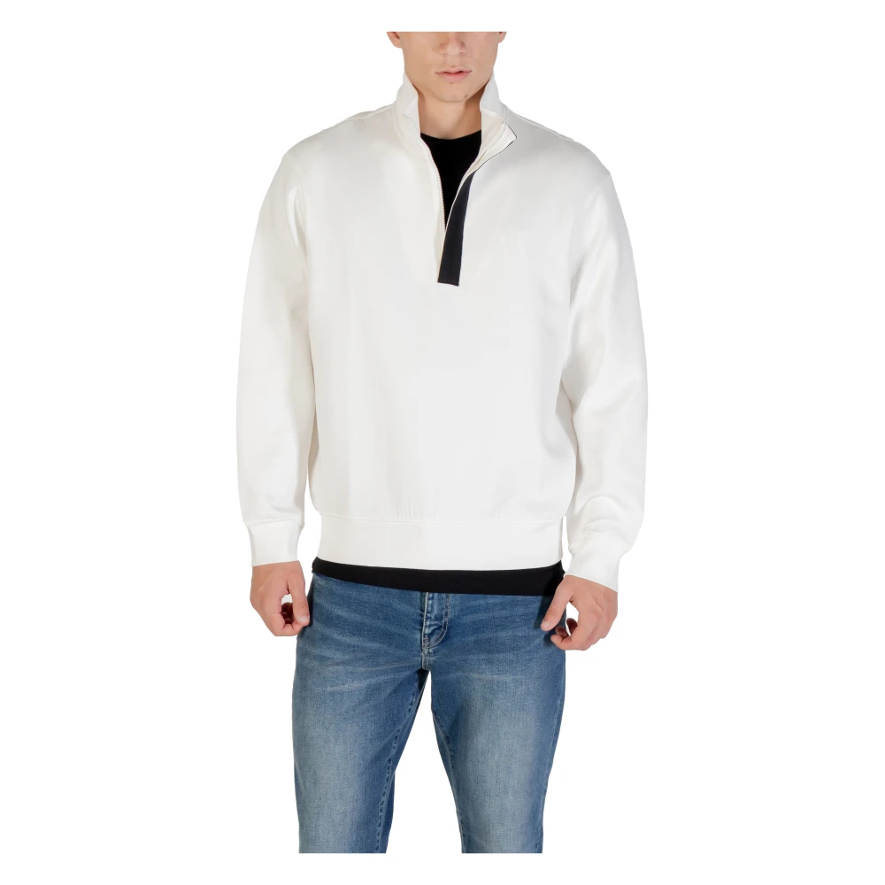 Armani Exchange Herren Beige - Half-Zip Sweatshirt - Sweatshirts & Hoodies - 2XL