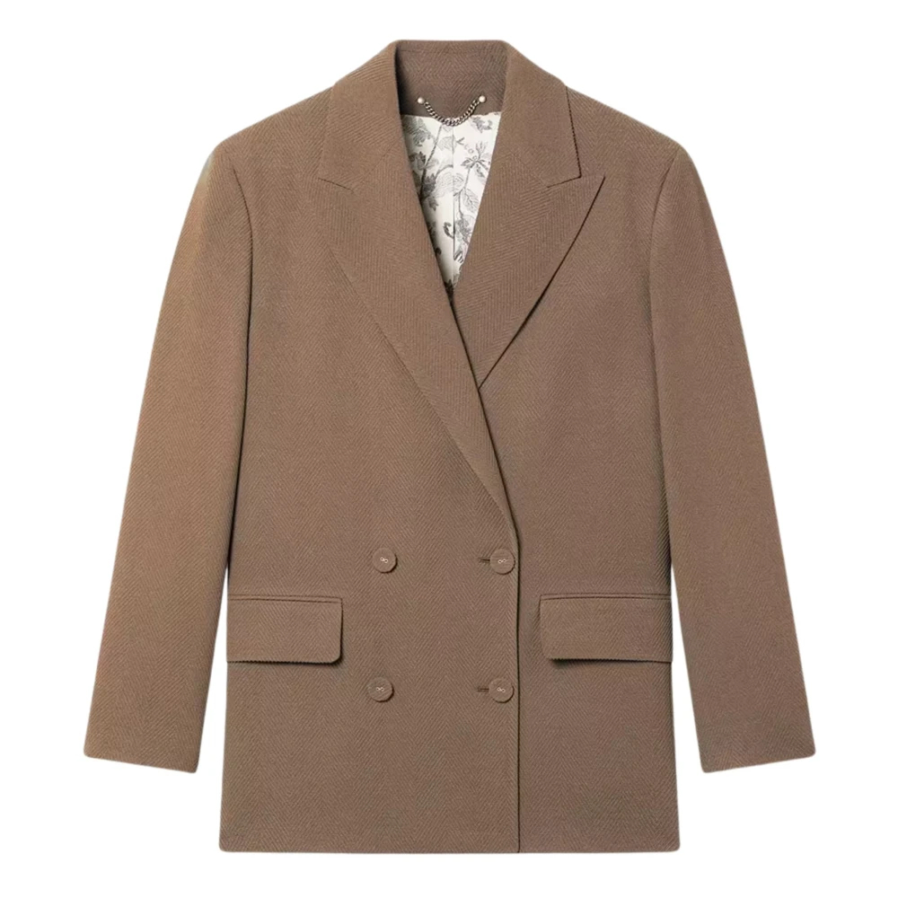 Golden Goose Damen Braun - Double-Breasted Wool Blazer - Jackets - S