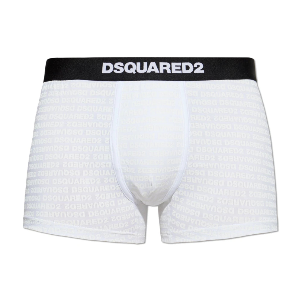 Dsquared2 Herren Weiß - Cotton Boxers With Monogram - Underwear - Xs