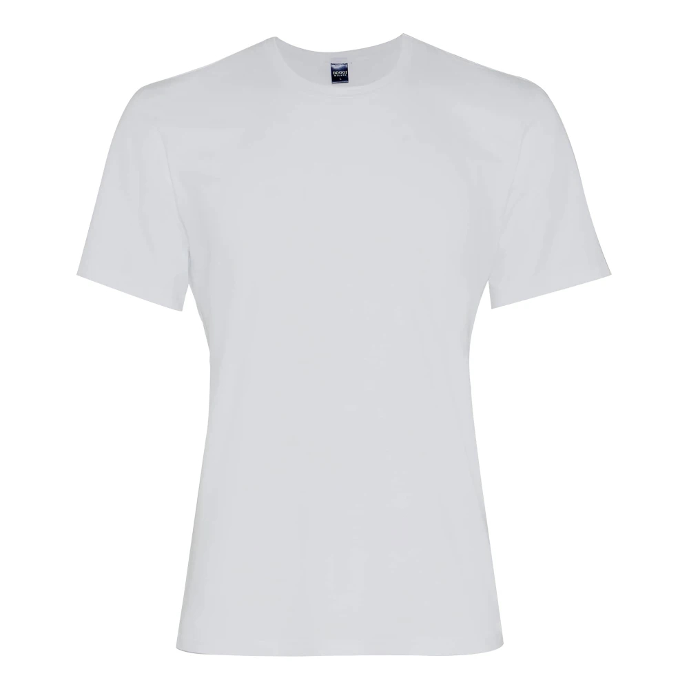 Boggi Milano Herren Weiß - Stretch Baumwolljersey T-Shirt - Tops - L