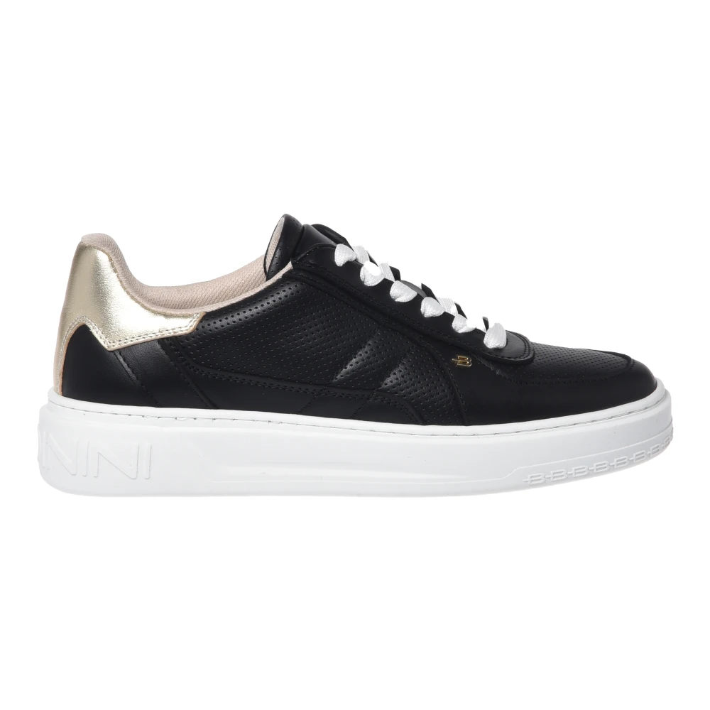 Baldinini Damen Schwarz - Perforated Leather Sneaker - Shoes - K -39 Eu