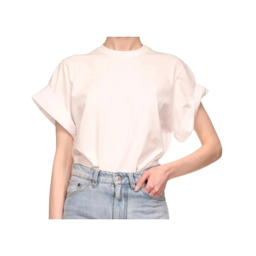 Victoria Beckham Damen Weiß Kurzärmeliges T-Shirt Tilly - Bild 8