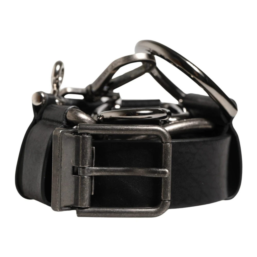 Dolce & Gabbana Herren Schwarz - Kalbsleder Gürtel Mit Metallschnalle - Accessories - K - One Size
