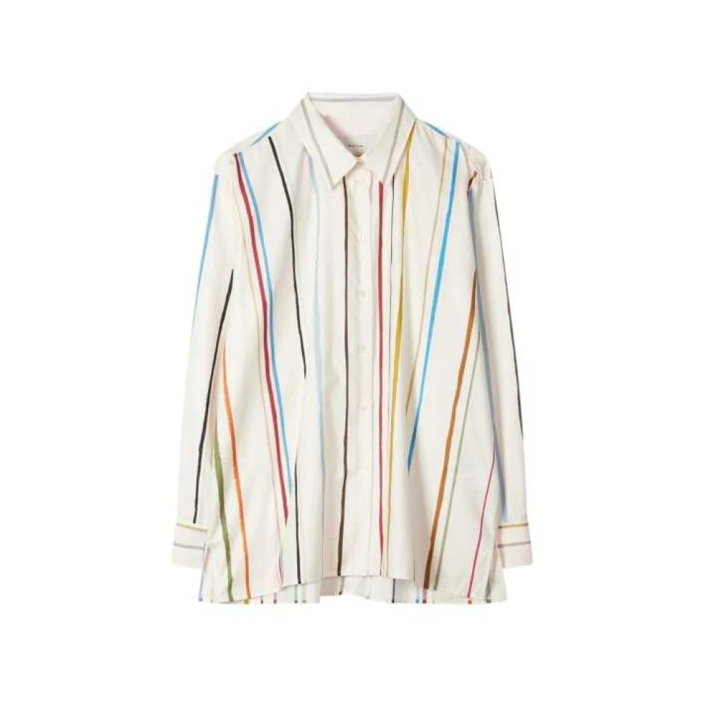 Paul Smith Damen Multicolor - Oversize Gestreiftes Hemd - Blouses & Shirts - Mehrfarbig - 2XS