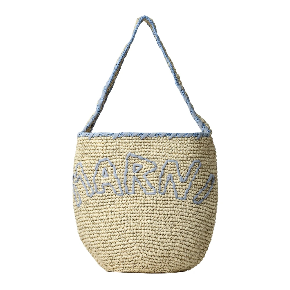 Marni Damen Beige - Medium Hobo Schultertasche - Bags - One Size