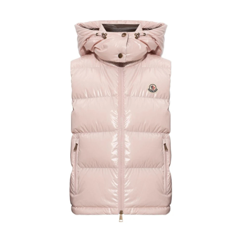 Moncler Niverolle Kurze Nylon-Daunenweste für Damen in Pink in Größe: 3 - Bild 5