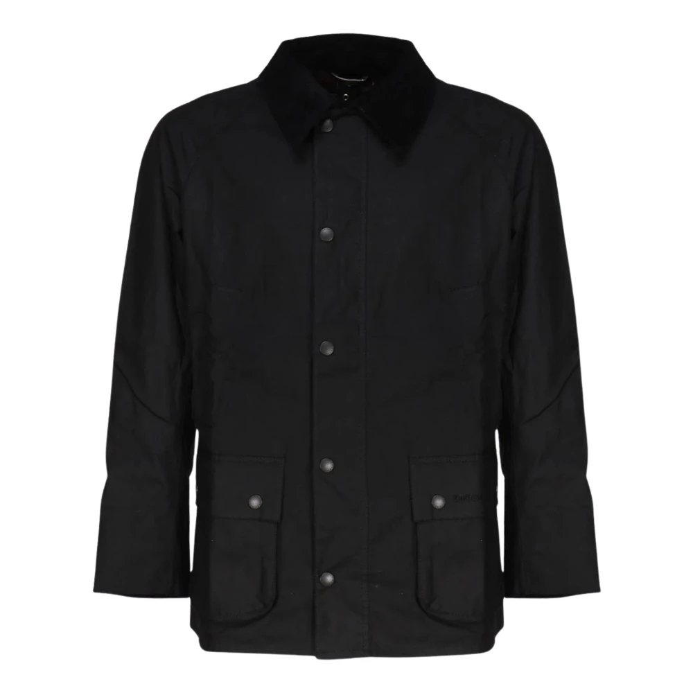 Barbour Herren Schwarz Jacke Baumwolle Unifarben - Bild 13