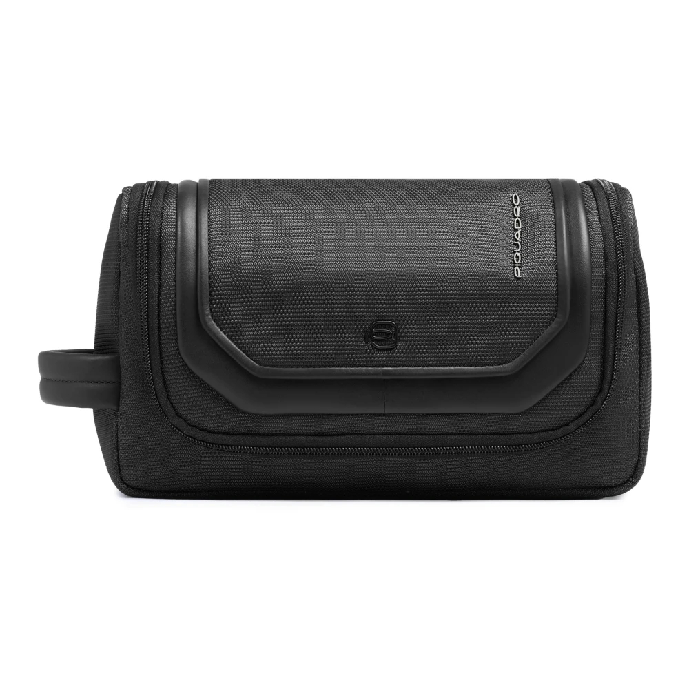 Piquadro Herren Schwarz - Kulturbeutel Aus Textil - Bags - K - One Size