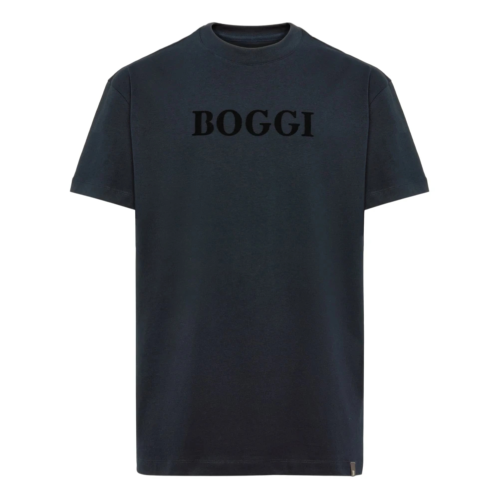 Boggi Milano Herren Blau - Baumwoll-Jersey T-Shirt - Tops - Xs