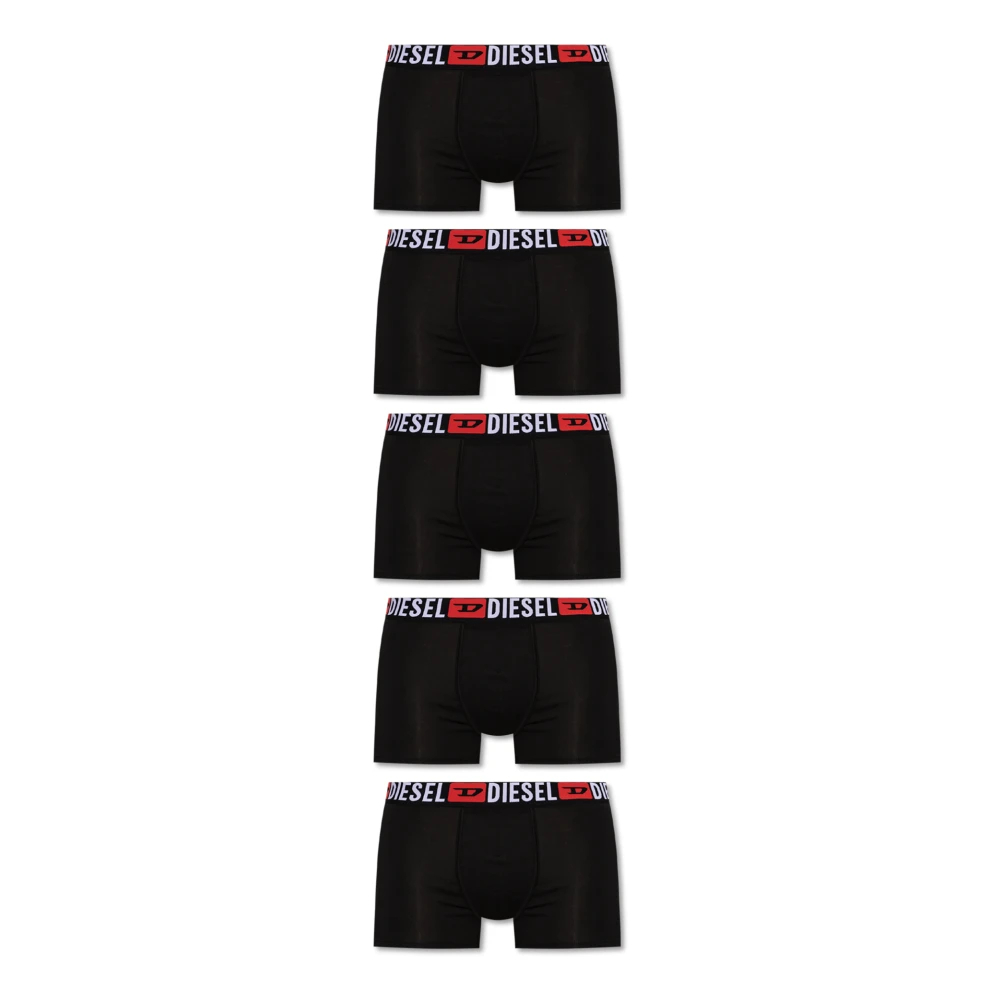 Diesel Herren Schwarz - Fünferpack Boxershorts - Underwear - K - 2XL