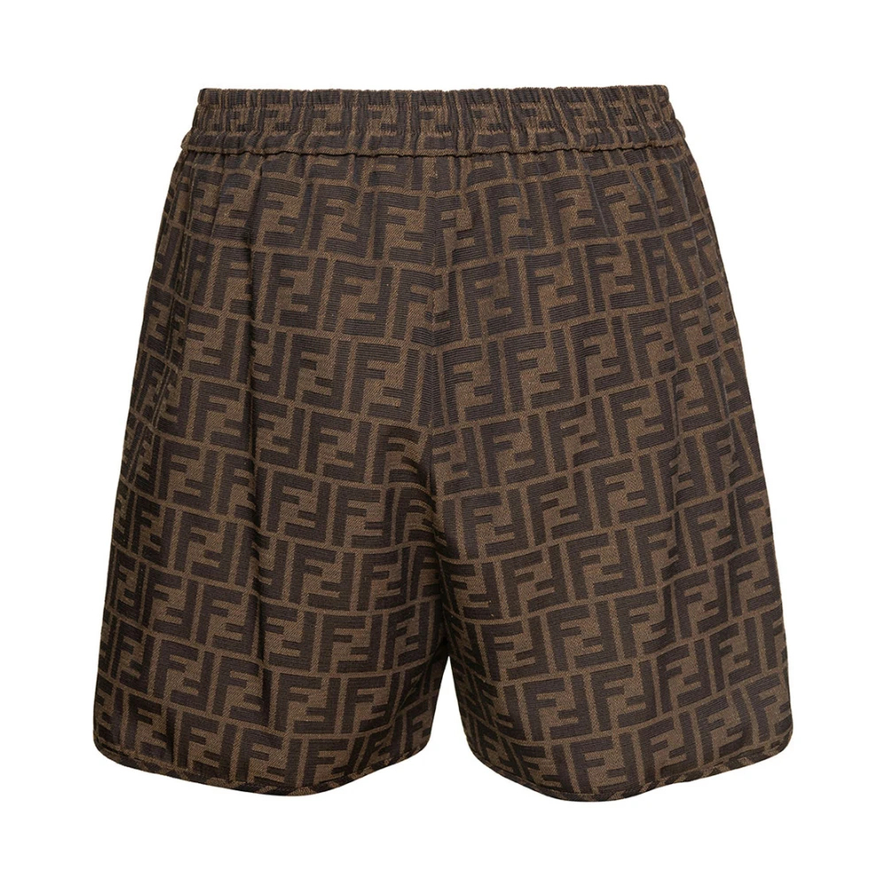 Fendi Damen Braun - Canvas Shorts - Shorts - Xs