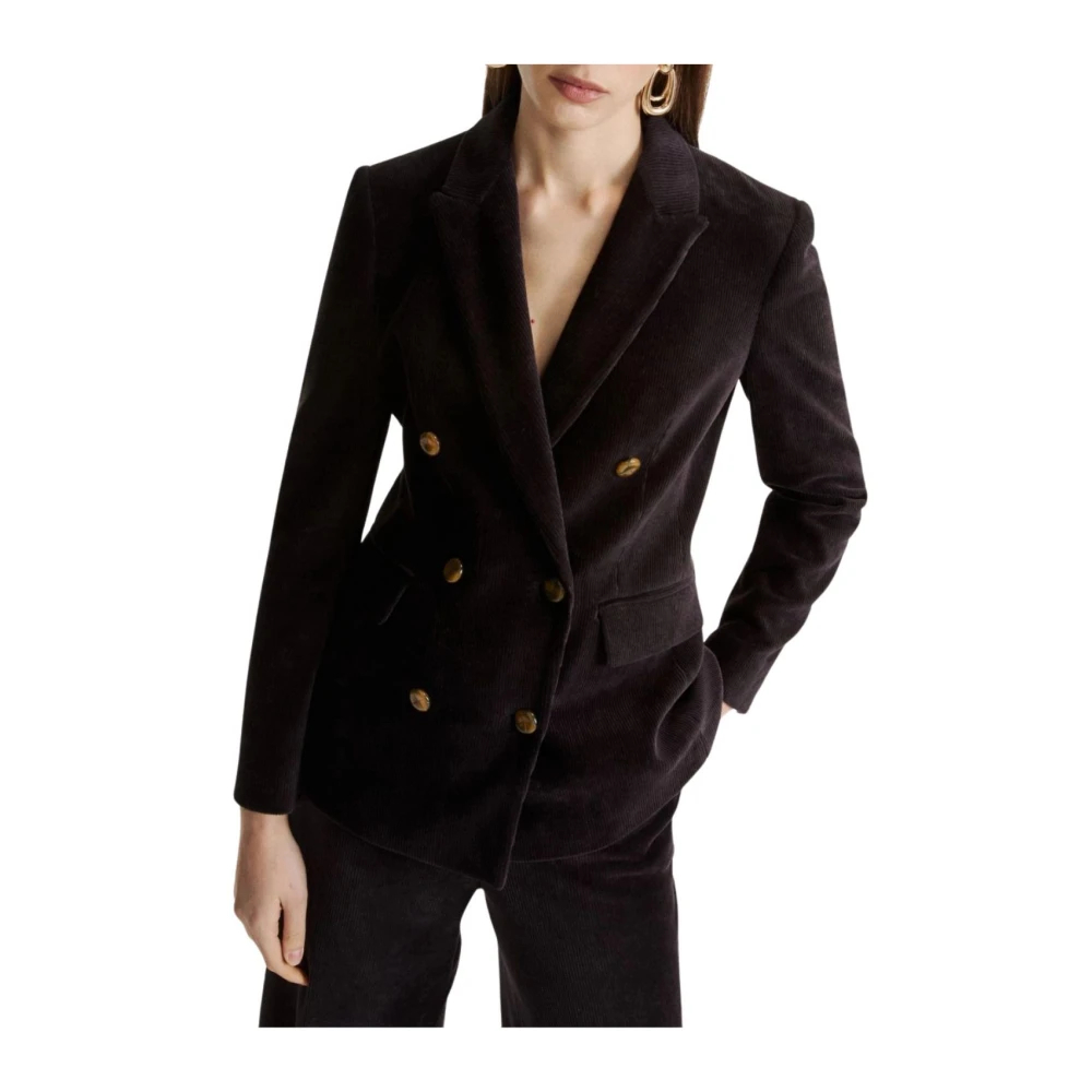 Marella - Rum Samt Blazer - Jackets - Damen - Schwarzk - S - Bild 5