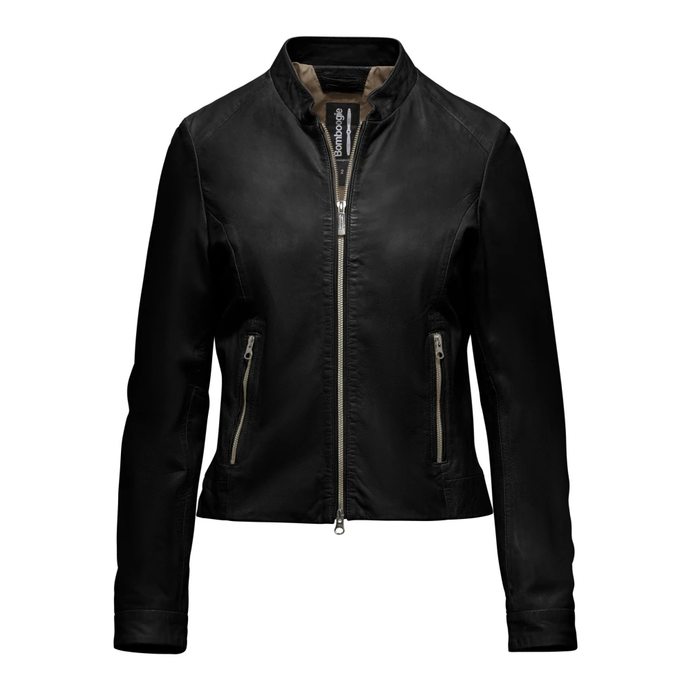 Bomboogie Damen Schwarz - Naty Lederjacke - Jackets - K - L