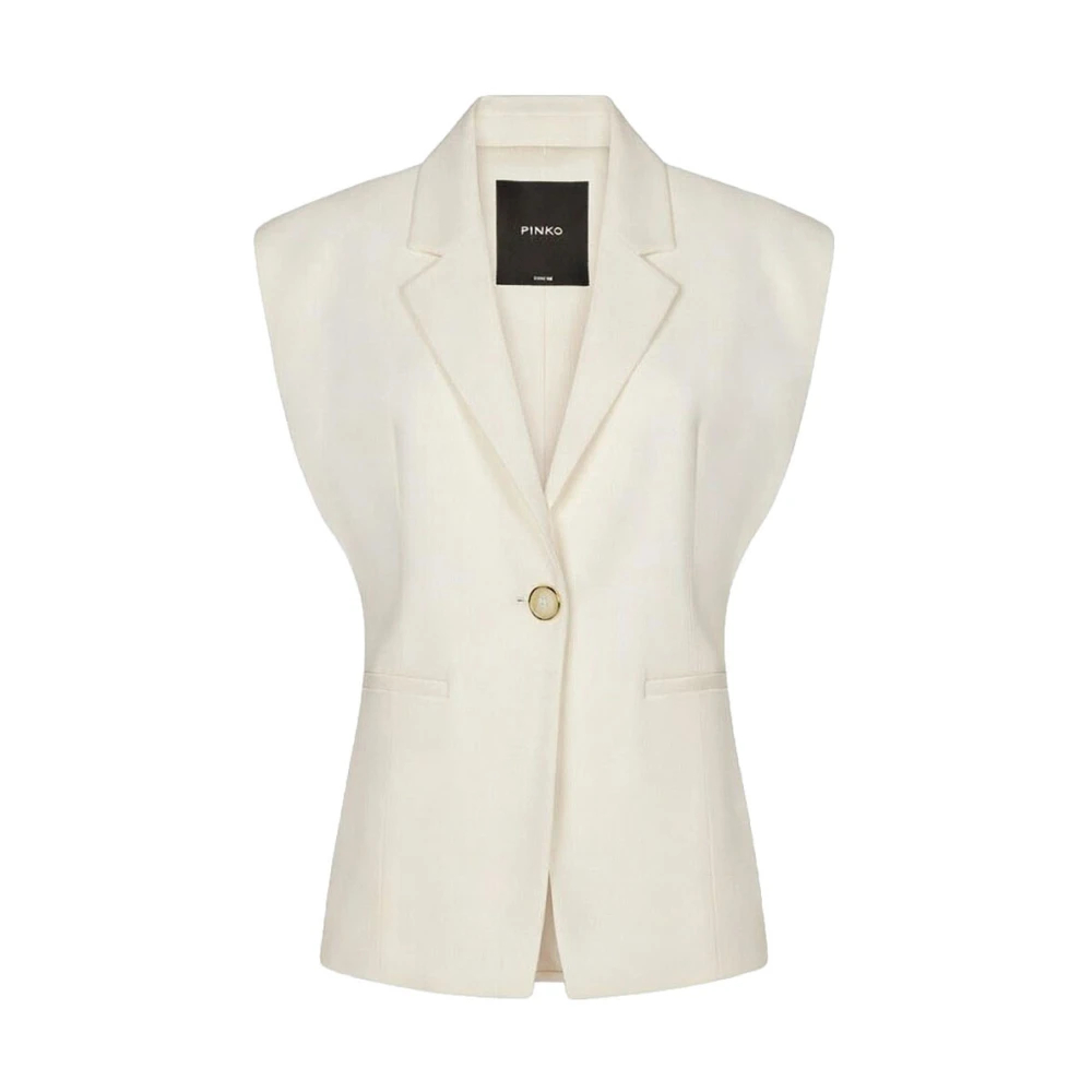 Pinko - Floella Weste - Jackets -Damen -Weiß -M