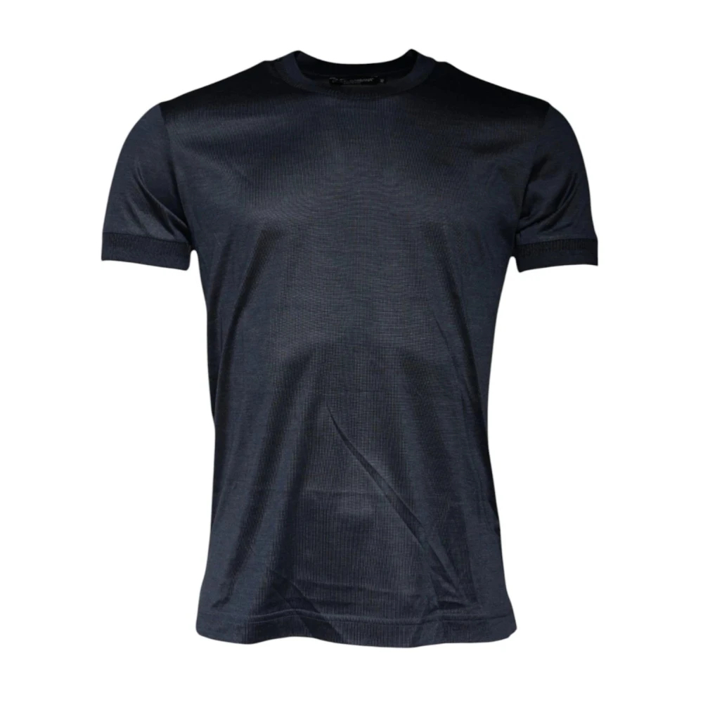 Dolce & Gabbana Herren Blau - Kurzärmeliges T-Shirt Mit Rundhalsausschnitt - Tops - Xs