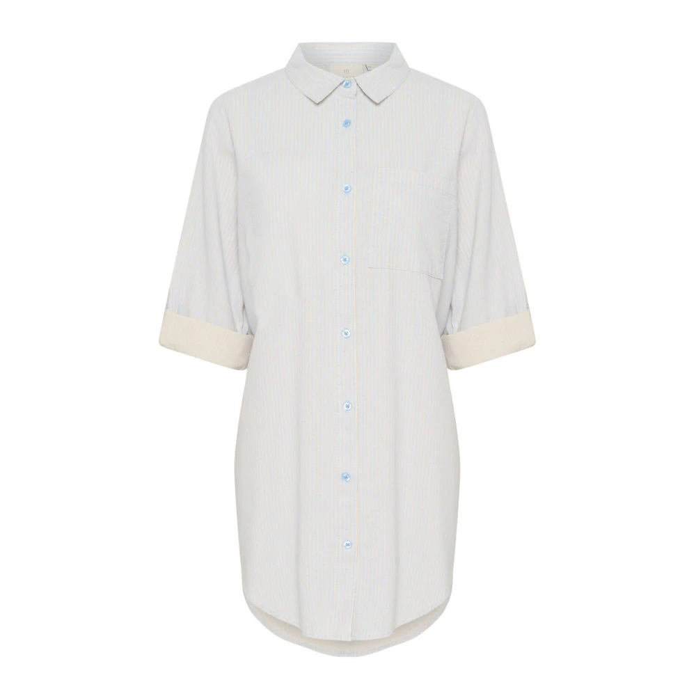 Kaffe Damen Blanc Langes Hemd Naya - Bild 6