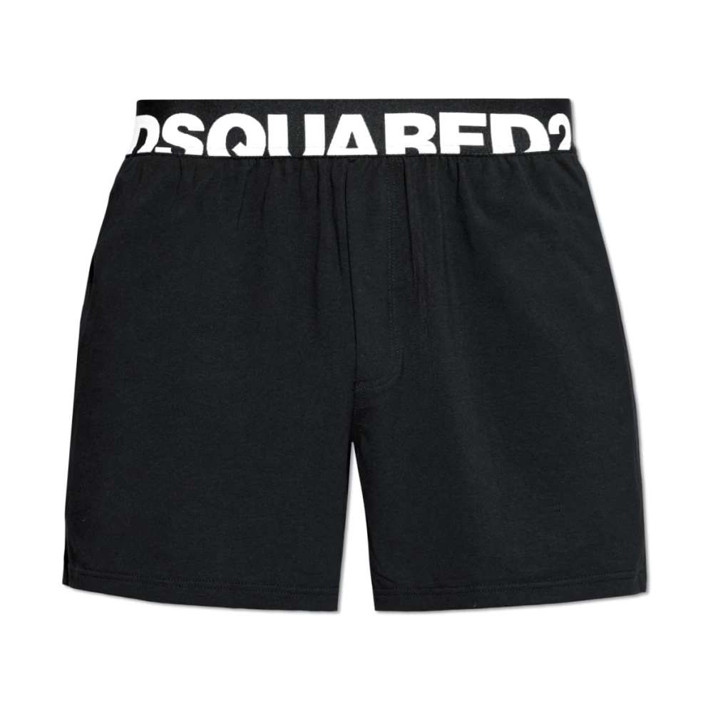 Dsquared2 Herren Schwarz - Cotton Boxers With Logo - Underwear - K -2Xl