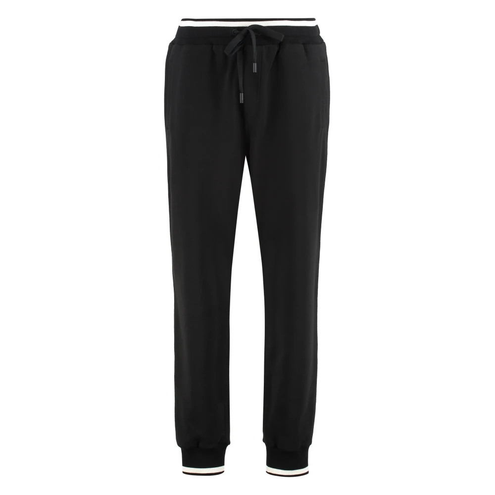 Dolce & Gabbana Herren Schwarz - Track Pants Aus Baumwolle - Trousers - K - M